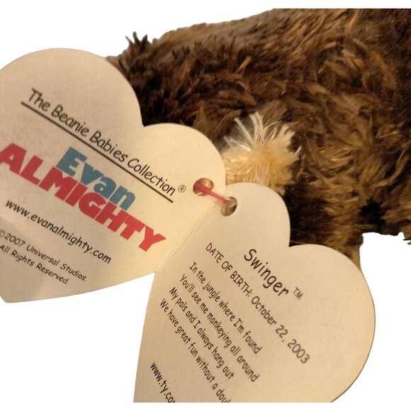 TY Beanie Baby Evan Almighty Swinger Monkey 2003 Rare mint condition - Picture 4 of 5